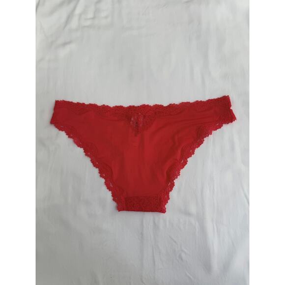 NWT Victoria’s Secret Vintage Dream Angels Satin Sheer Cheekini Panty Red XS - Picture 3 of 5